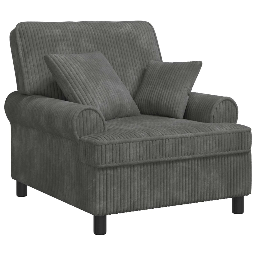 Poltrona XL con Cuscini Grigio Chiaro Tessuto a 1,5 linee 42043476