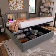 letto imbottito velluto grigio 140x200 cm