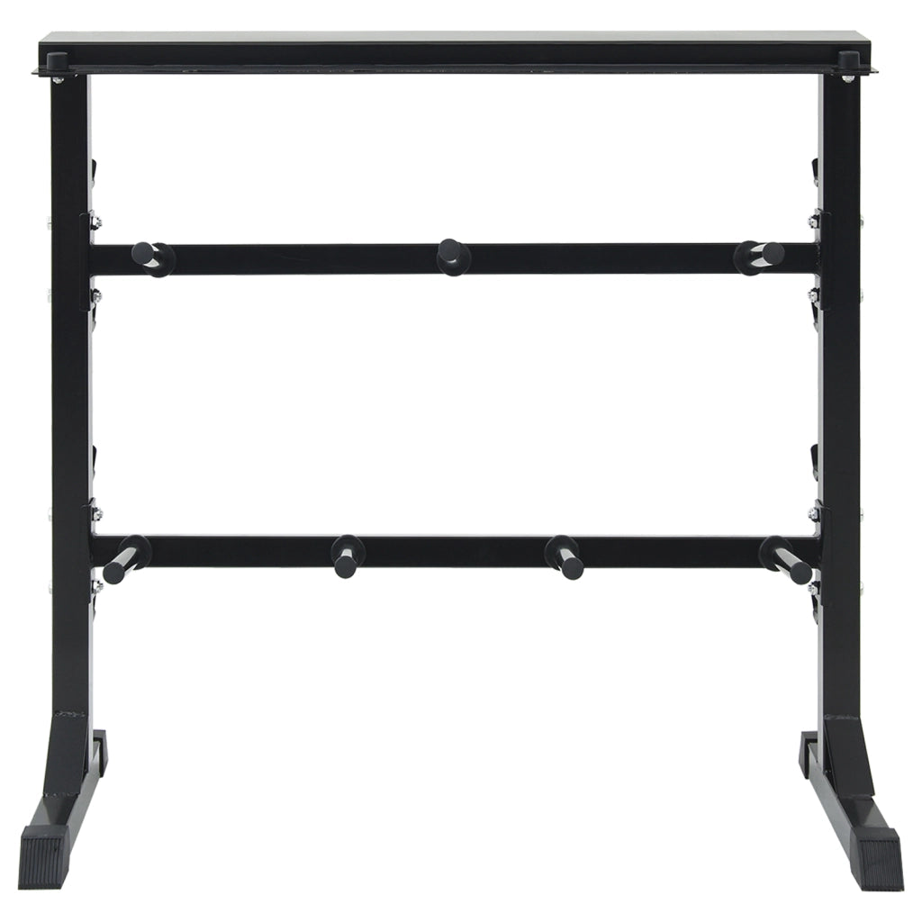 Porta Manubri con 7 Supporti e 8 Ganci 300 kg Acciaio