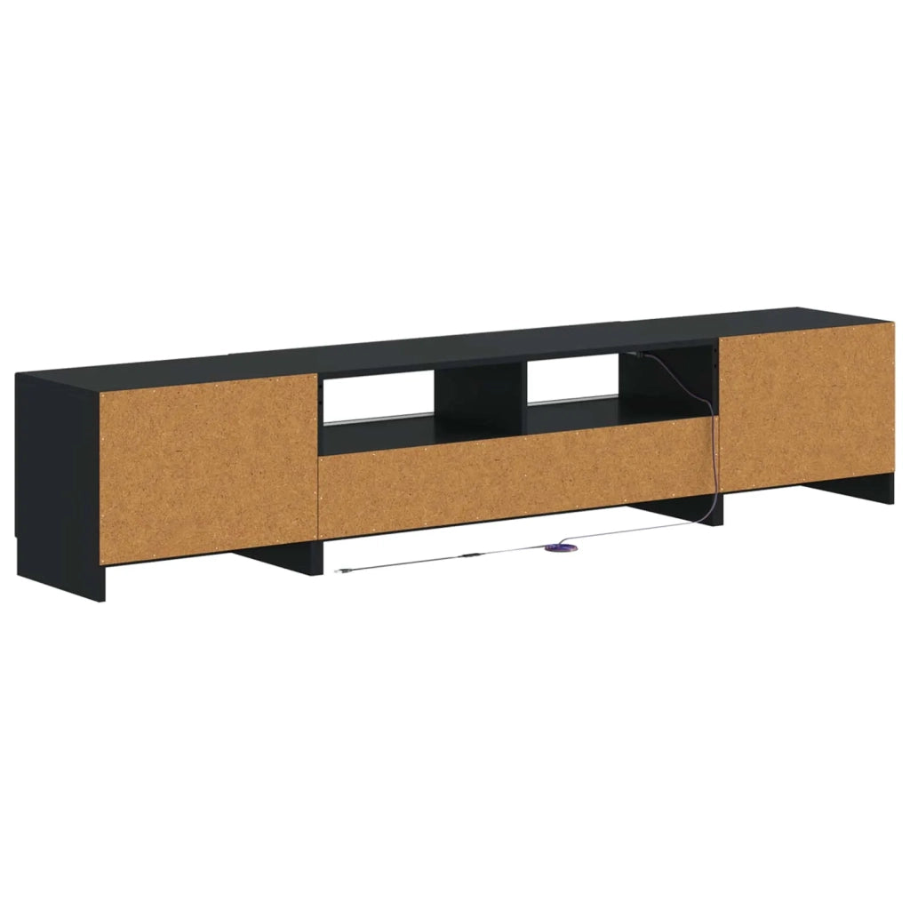 Mobile TV LED a 5 pezzi Nero Legno ingegnerizzato 3416999