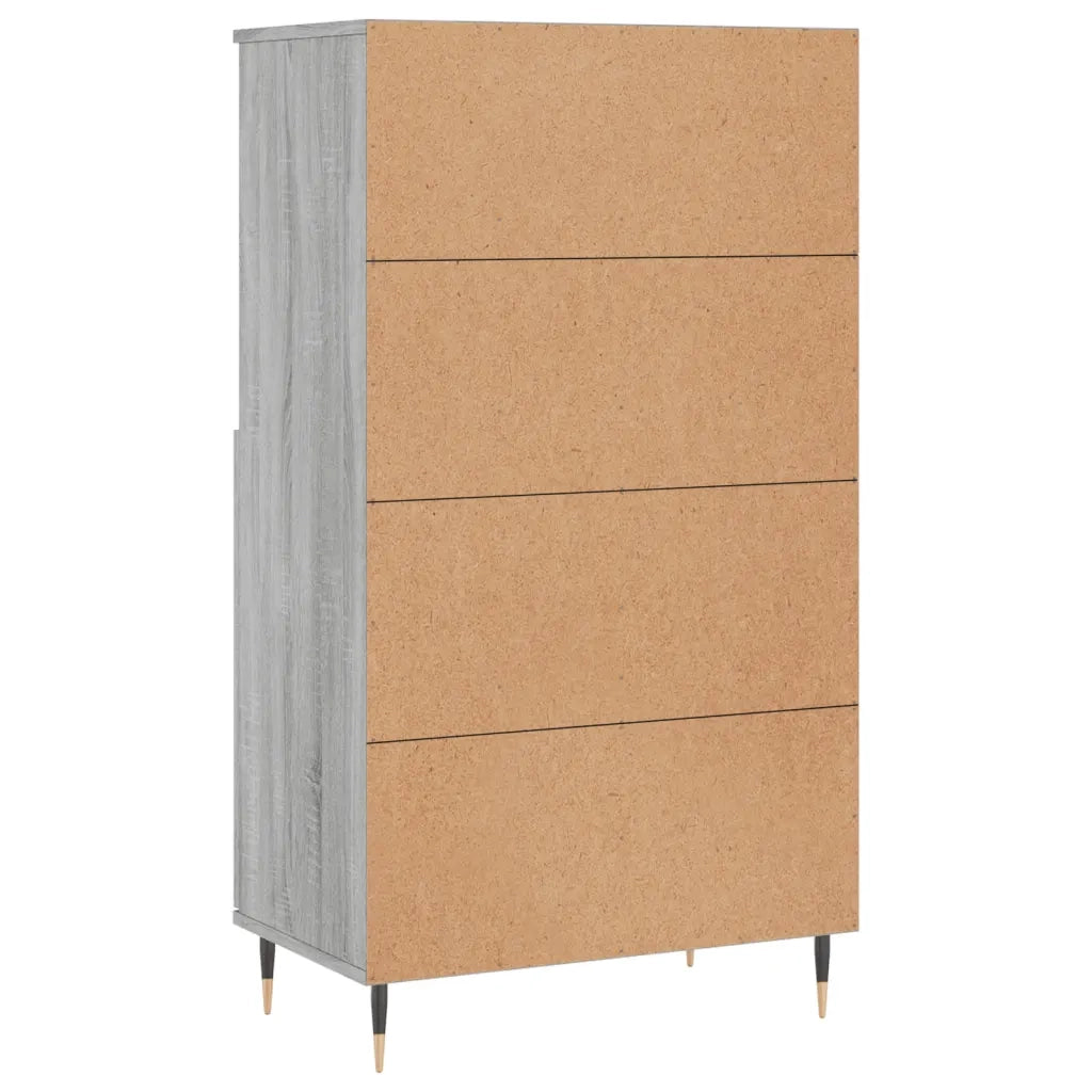 Credenza Grigio Sonoma 60x36x110 cm in Legno Multistrato 831482