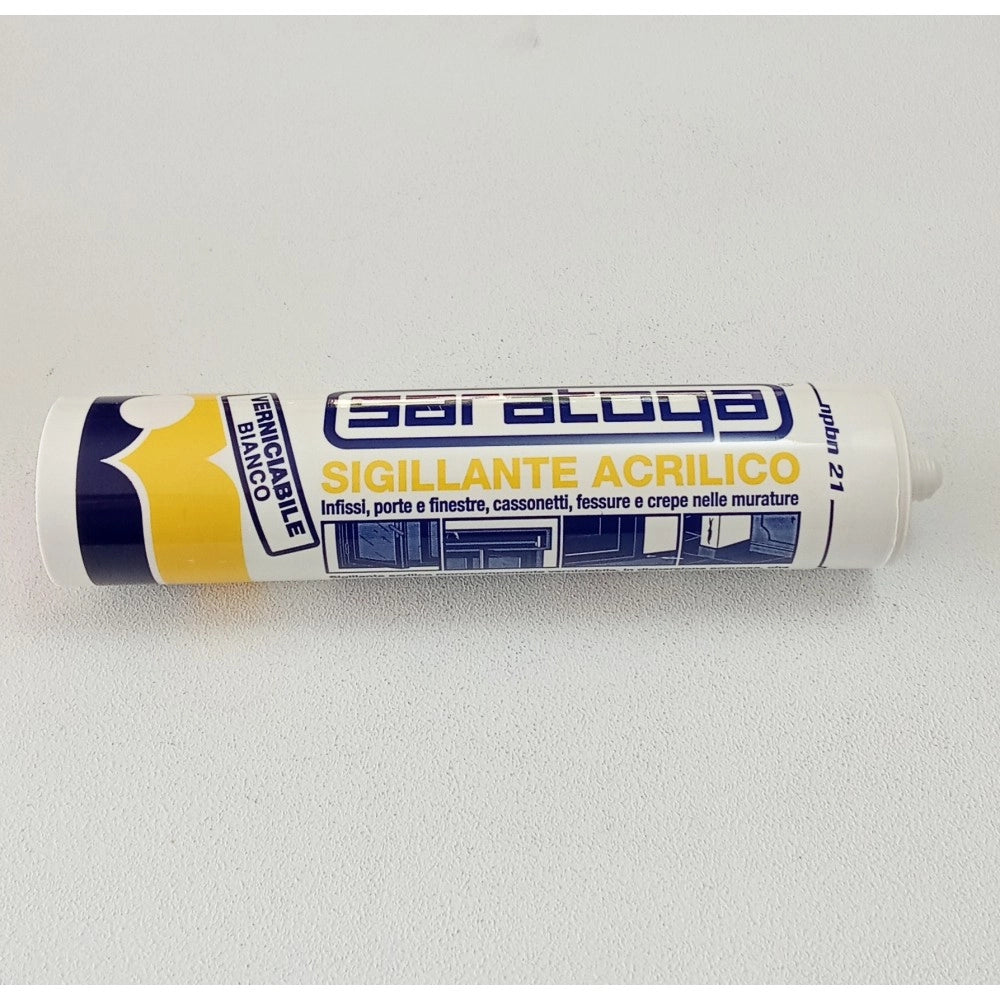 Saratoga 280ml npbn 21 silicone sigillante acrilico bianco per interni ed esterni