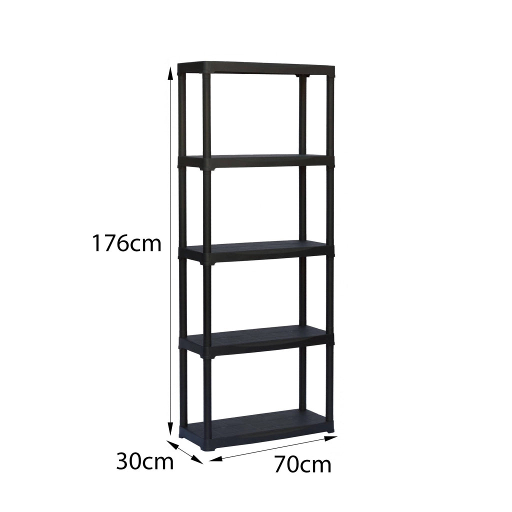 Scaffale a 3 ripiani in Aurelian, Scaffalatura multiuso per interno o esterno, 100% Made in Italy, cm 70x30h176, colore Antracite
