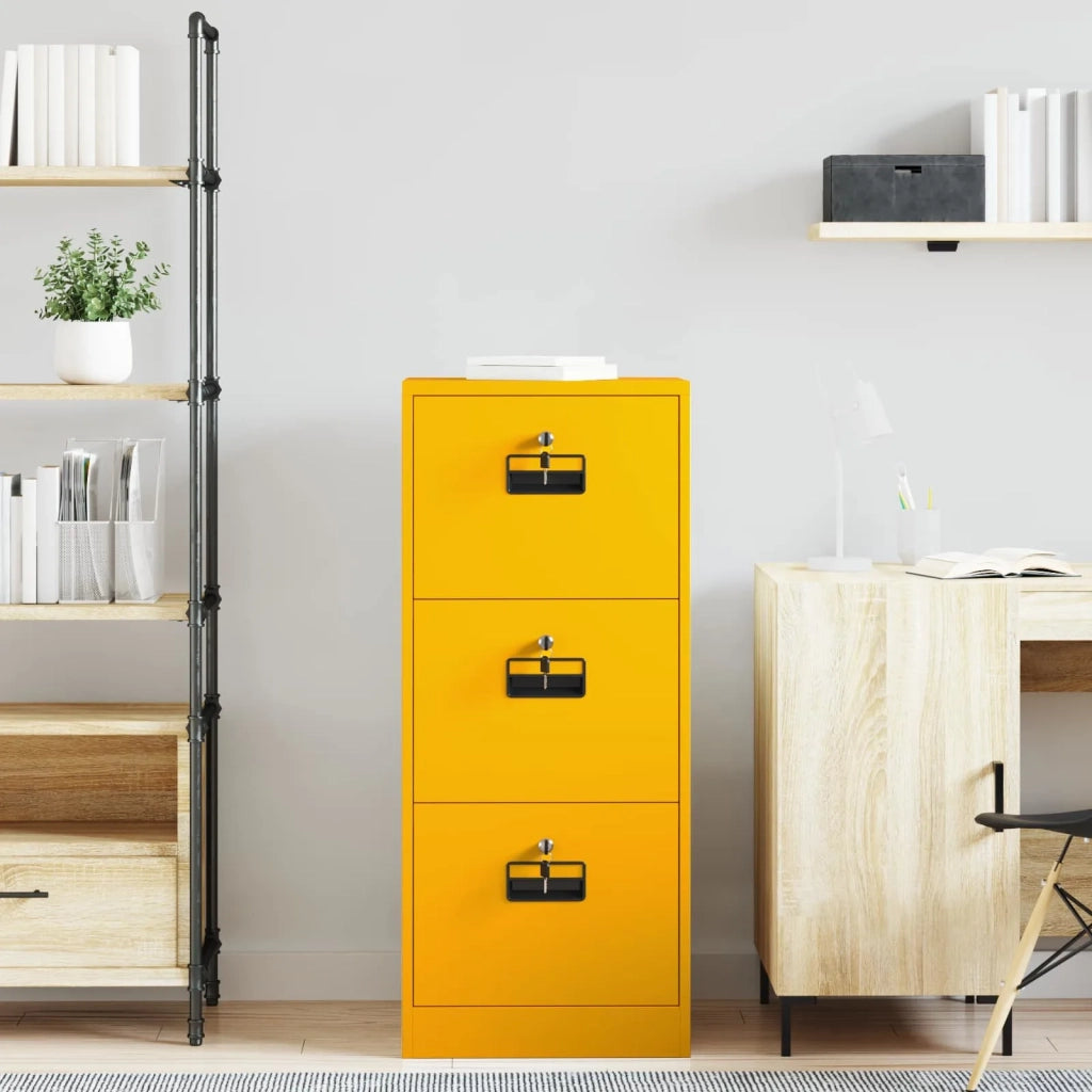 Armadio per File Geometrico Giallo senape 45,5 x 42 x 106,5 cm