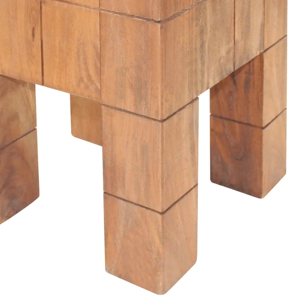 Sgabello in Legno Massello di Mogano 244502