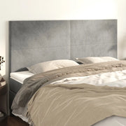 Testiera Grigio Chiaro 200x5x118/128 cm Velluto 3116118