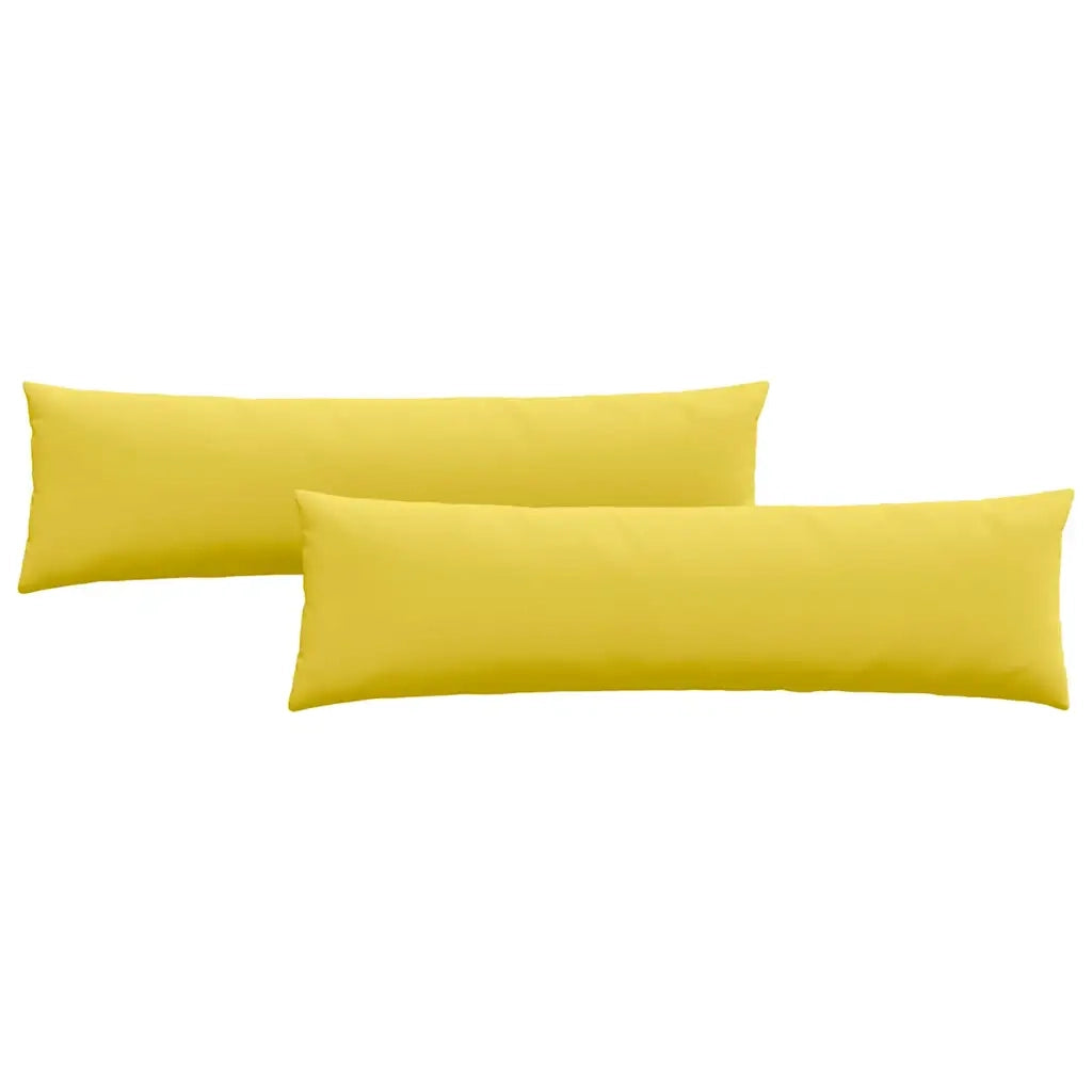 Cuscini da Divano 2 pcs Giallo Chiaro 145 x 40 cm Tessuto