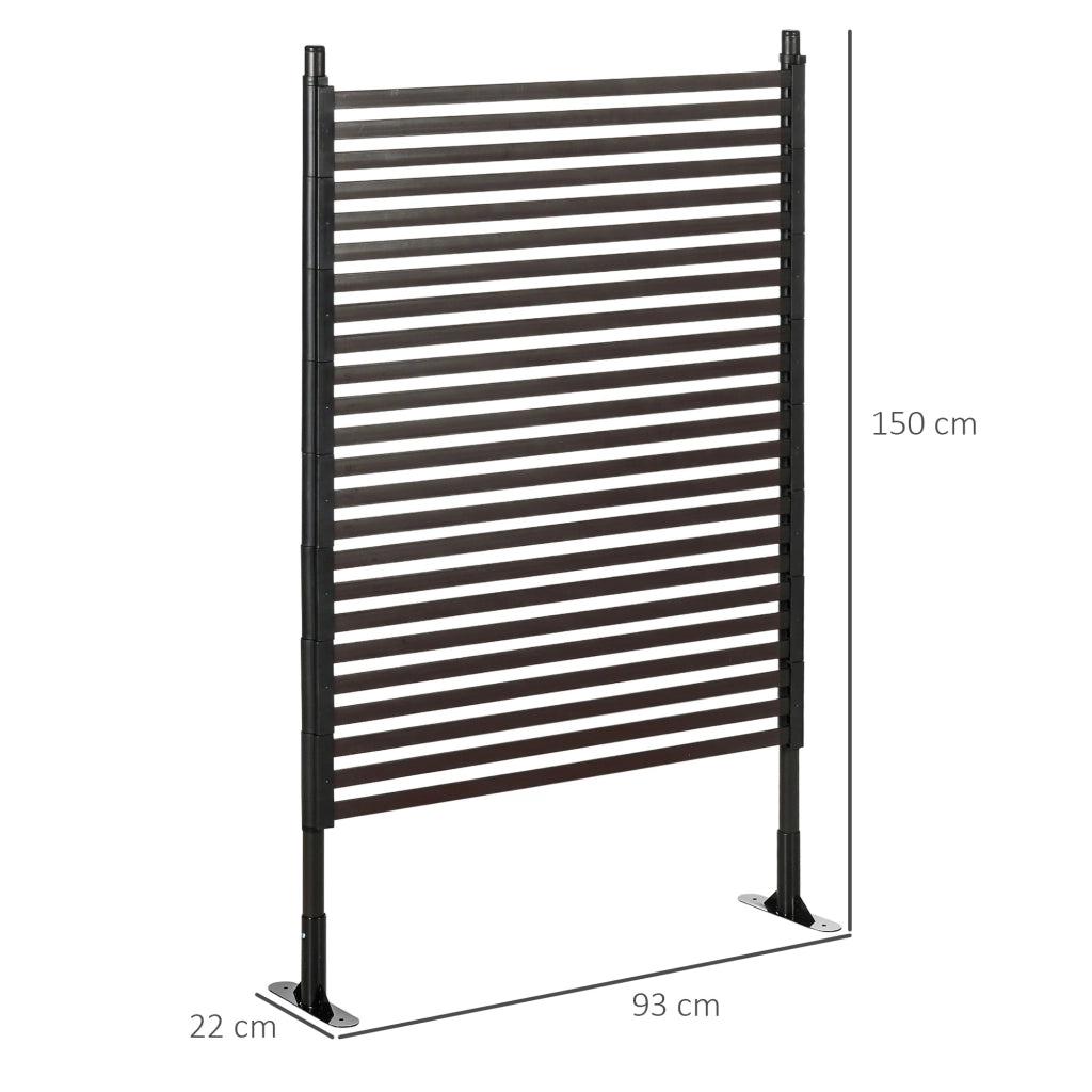 Recinzione da Giardino in Acciaio ¨C zephmum ¨C Marrone 93x22x150 cm