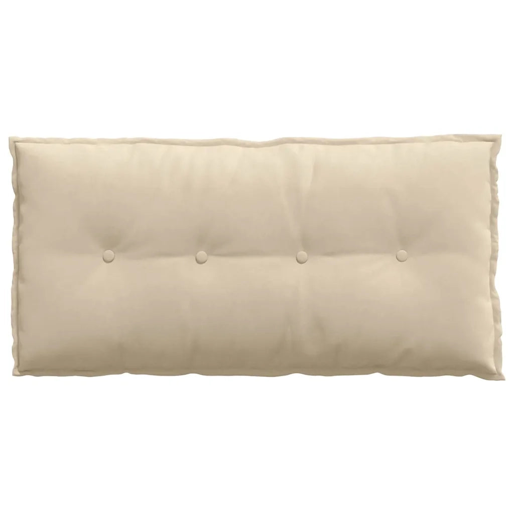 Cuscino per Schiena Crema 100 x 50 cm Tessuto in Microfibra