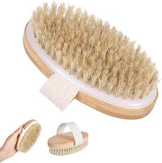 Borsetto per la pelle - Spazzola per la pelle - Peeling cutaneo - Drainingaggio linfatico - Setole naturali in legno - 126 x 66 x 39 cm