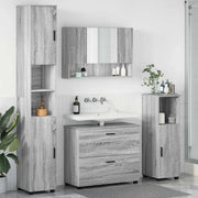 Set di mobili per il bagno con cassetto 4 pcs Grigio Sonoma 3393049