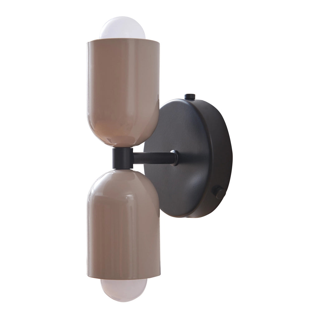 Lampada da Parete Trorlos con 2 Paralumi Applique Up Down - Bianco Latte lux.pro