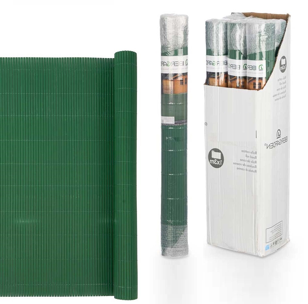 Rotolo Cannuccia Recinzione Frangivista in PVC Verde H 100 x 300 cm