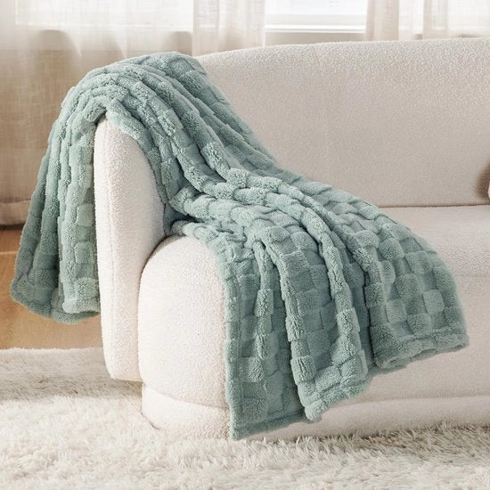 Banchetto in Fleece e Lana Ultra Zucco - 150 x 200 cm