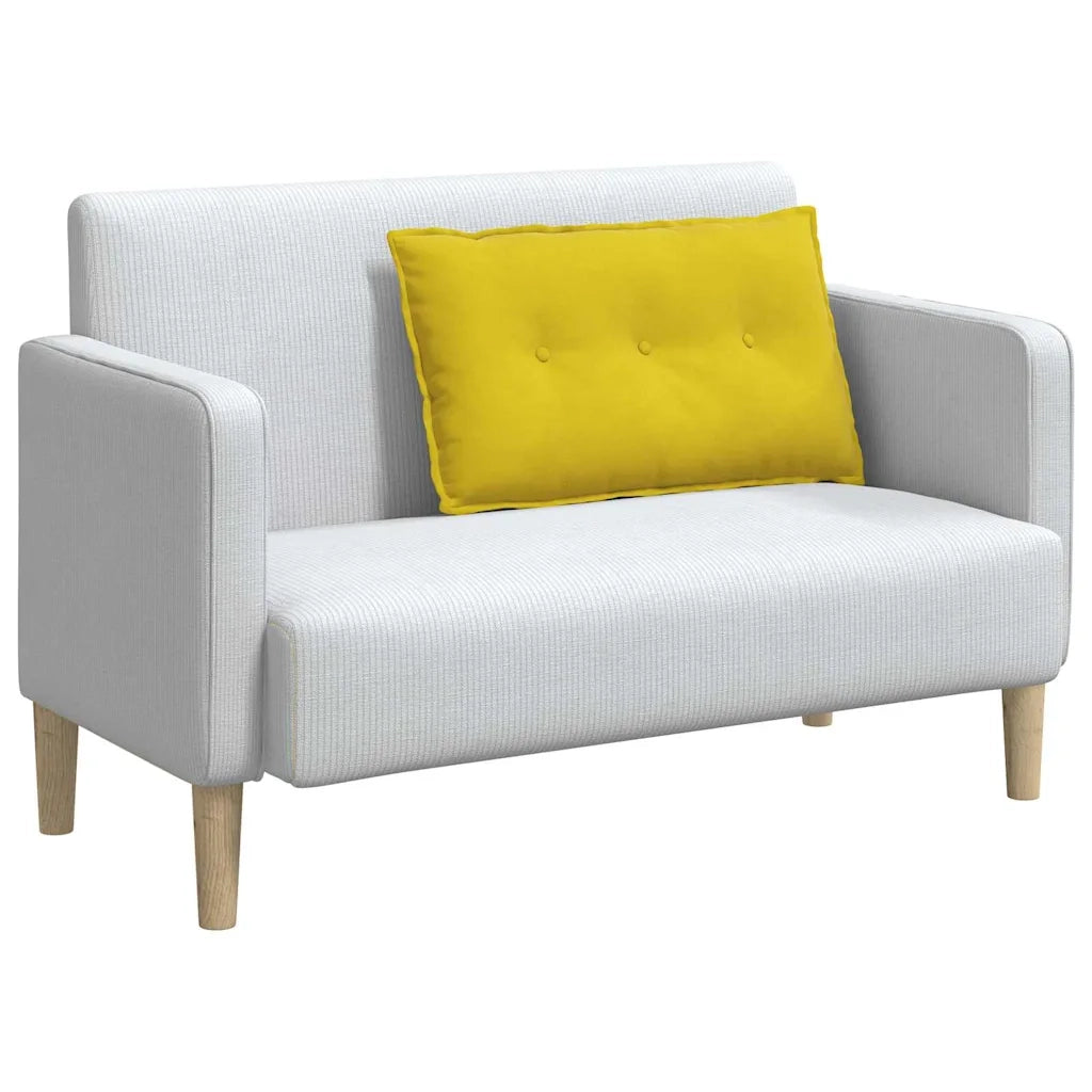 Cuscino per Schiena Giallo 80 x 50 cm Tessuto in Cords 42014725