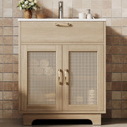 Mobile Sottolavabo da Bagno con Lavabo in Ceramica ¨C Xylo ¨C Bianco, 76x46x88 cm