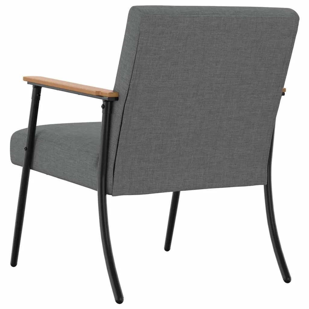 Poltrona-Divano Sedia-Poltroncina Grigio scuro Tessuto 978111