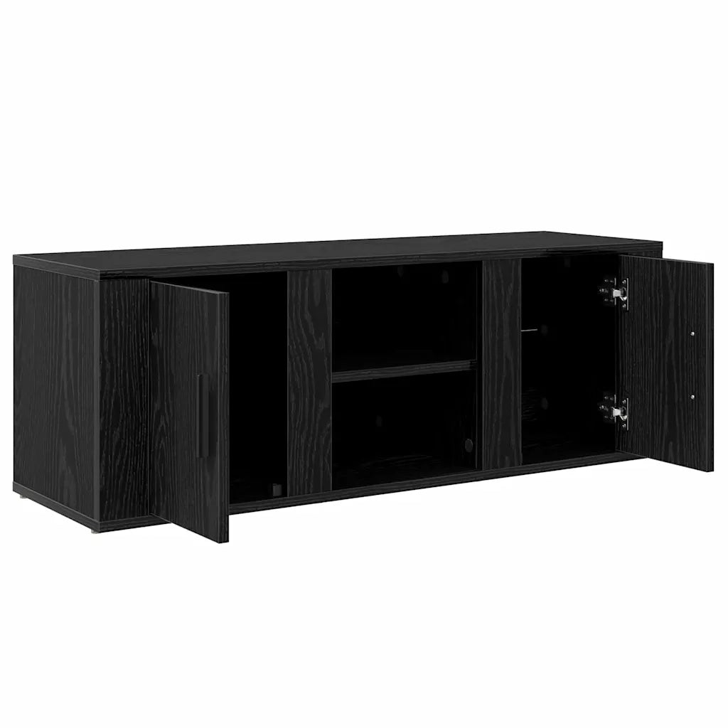 Mobile TV Rovere Nero 100 x 31,5 x 35 cm Legno multistrato 881158