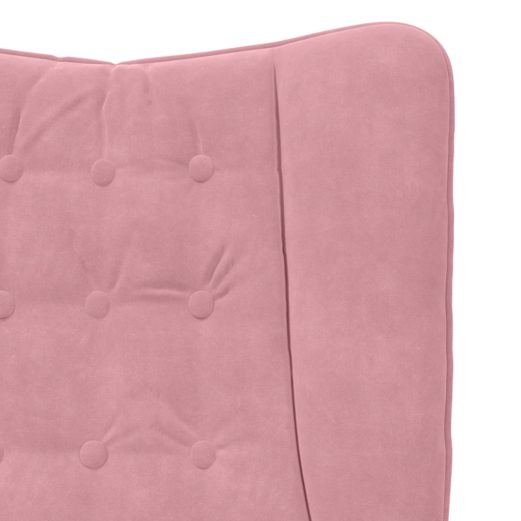 Sedia Rilassante  in Velluto Rosa