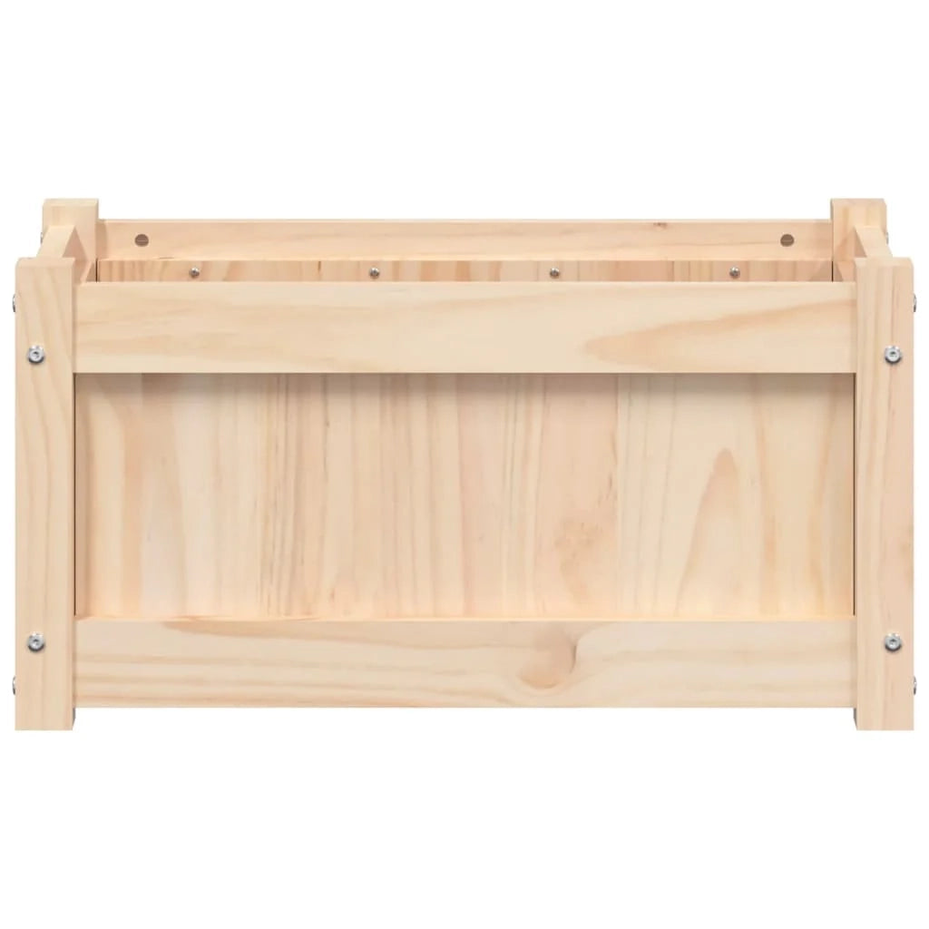 Fioriera rialzata per piante fiori patio o giardino esterno 60 x 31 x 31 cm legno di pino massiccio marrone 02_0038556