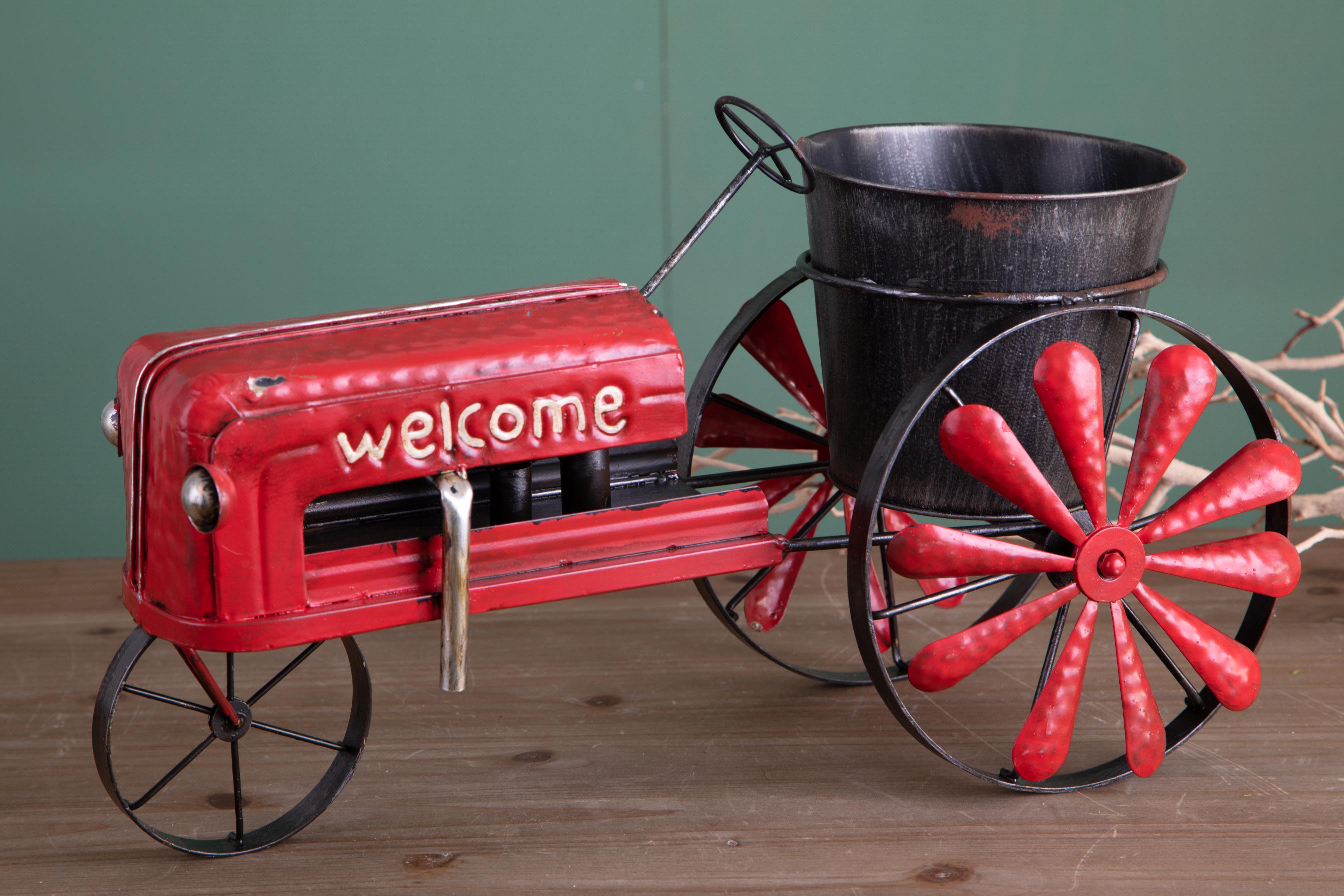 Trattore con Contenitore per Pianta H 50 cm