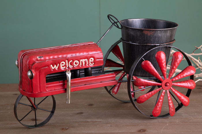 Trattore con Contenitore per Pianta H 50 cm