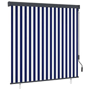 vidaXL Tenda a Rullo Esterna Rigato Blu e bianco 180 x 250 cm Tessuto