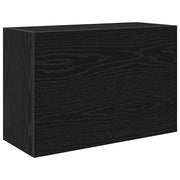 Mobiletto da bagno a parete nero design pratico 60 x 25 x 40 cm multifunzionale stile minimalista legno nero 02_0051261