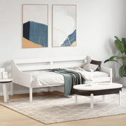 Dormeuse senza Materasso Bianca 90x190 cm Legno Massello Pino 842839