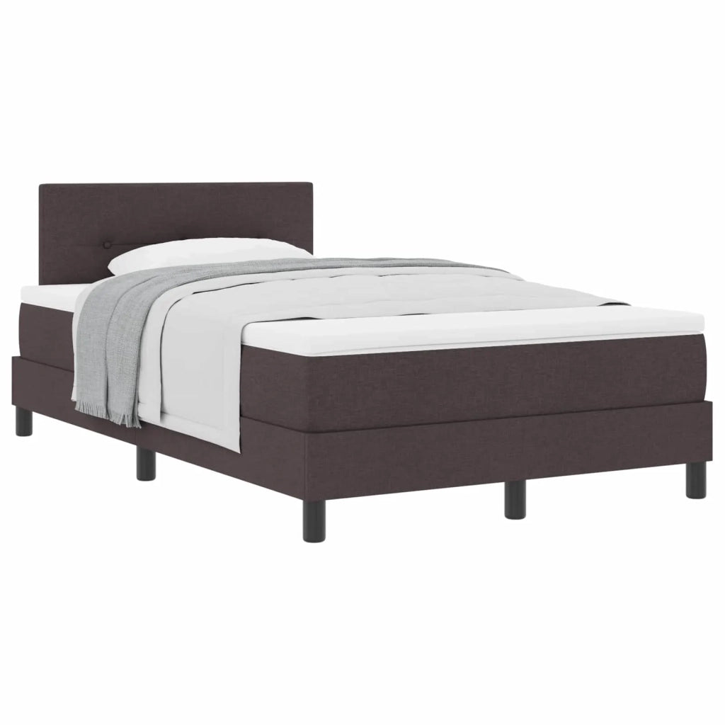 Letto a molle con testiera Marrone Scuro 120 x 190 cm Tessuto 3338674