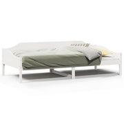 Letto singolo | Letto per adulti | Letto senza Materasso Bianco 90x200 cm Legno Massello di Pino