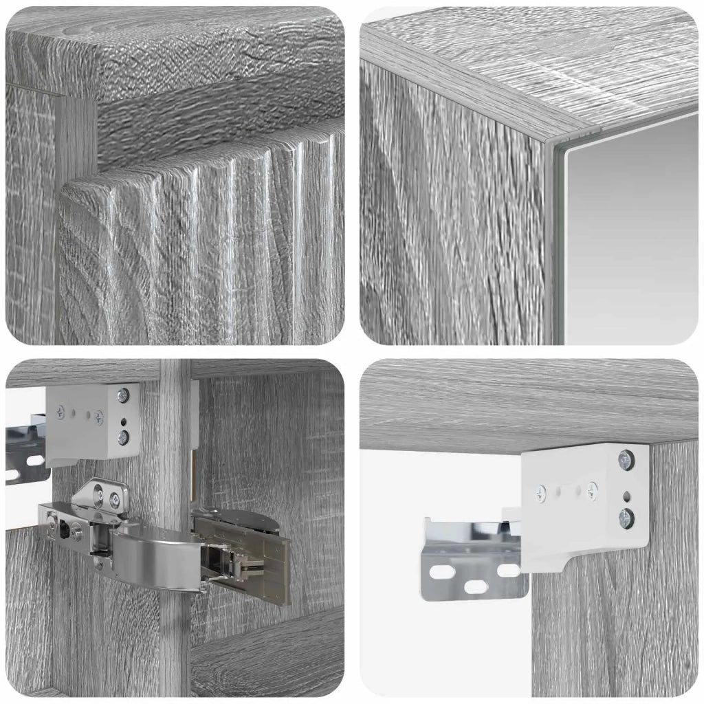 Set di Armadi da Bagno 5 pcs Sonoma grigio 50 x 14,5 x 70 cm 3407316