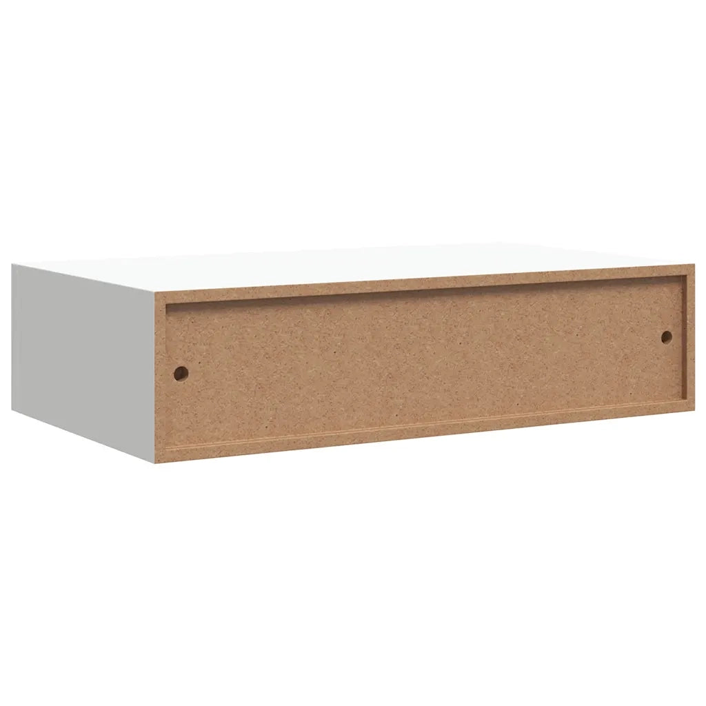 Scaffali con Cassetti da Parete 2pz Bianco 40x23,5x10 cm in MDF cod mxl 33689