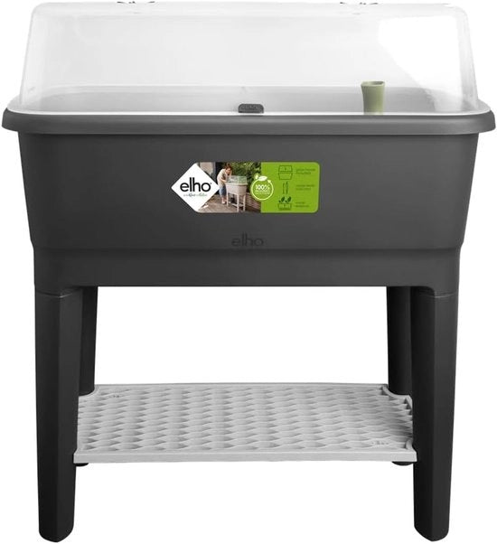 Tavolo per la coltivazione 80 - Contenitore per piante per la coltivazione e la raccolta - Ø 78.5 x H 34.2 cm - Nero Living