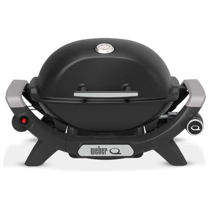 Weber Q1100N, Barbecue da Tavolo GPL, Nero e Grigio, 2930W, Portatile, con Griglia in Ghisa