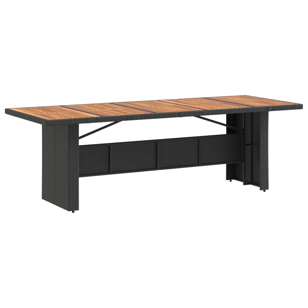 Set da pranzo per esterni 9 pz Nero e Bianco Crema polyrattan 3422374
