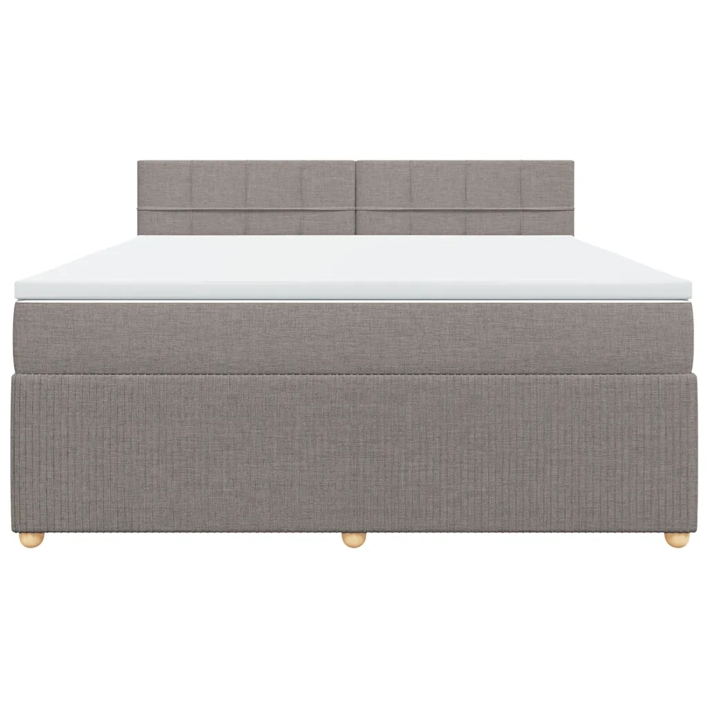 Giroletto a Molle con Materasso Tortora 180x200 cm in Tessuto 3289839