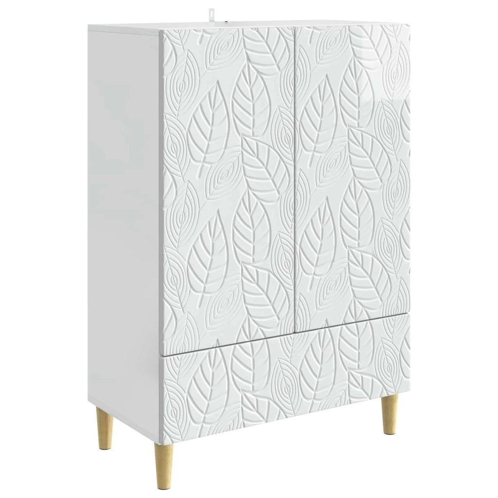 Credenza Bianco Lucido 66 x 34,5 x 95 cm Legno ingegnerizzato 895129