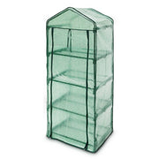 Serra da giardino in metallo 70 x 160 x 50 cm fioriera in plastica 1613004
