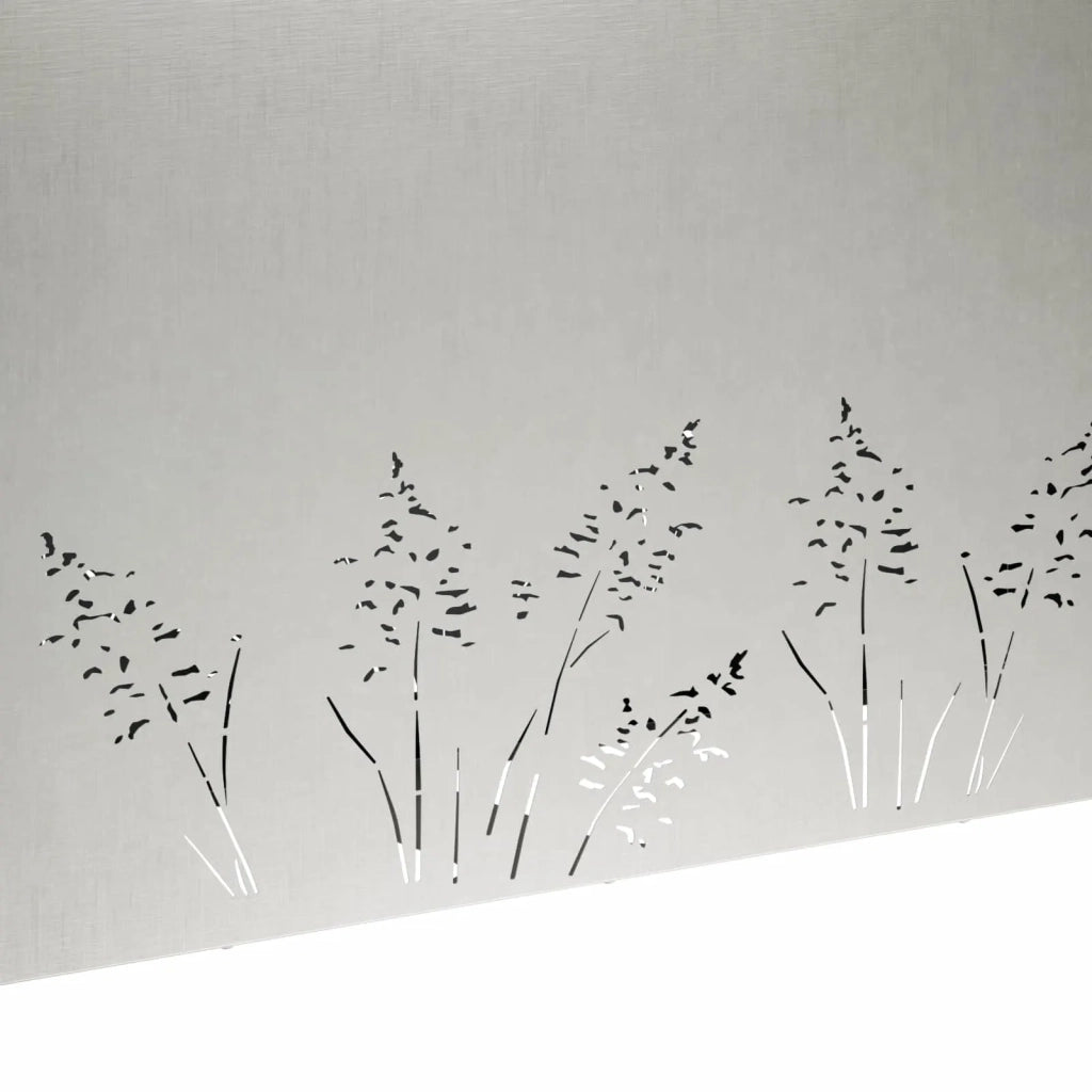 Vaso da giardino 2 pz Argento 100 x 30 x 49 cm Acciaio Inox 8005871