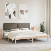 Letto con Testiera Rivestita Talpa 200 x 200 cm Pino massello