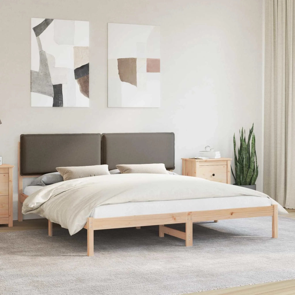 Letto con Testiera Rivestita Talpa 200 x 200 cm Pino massello