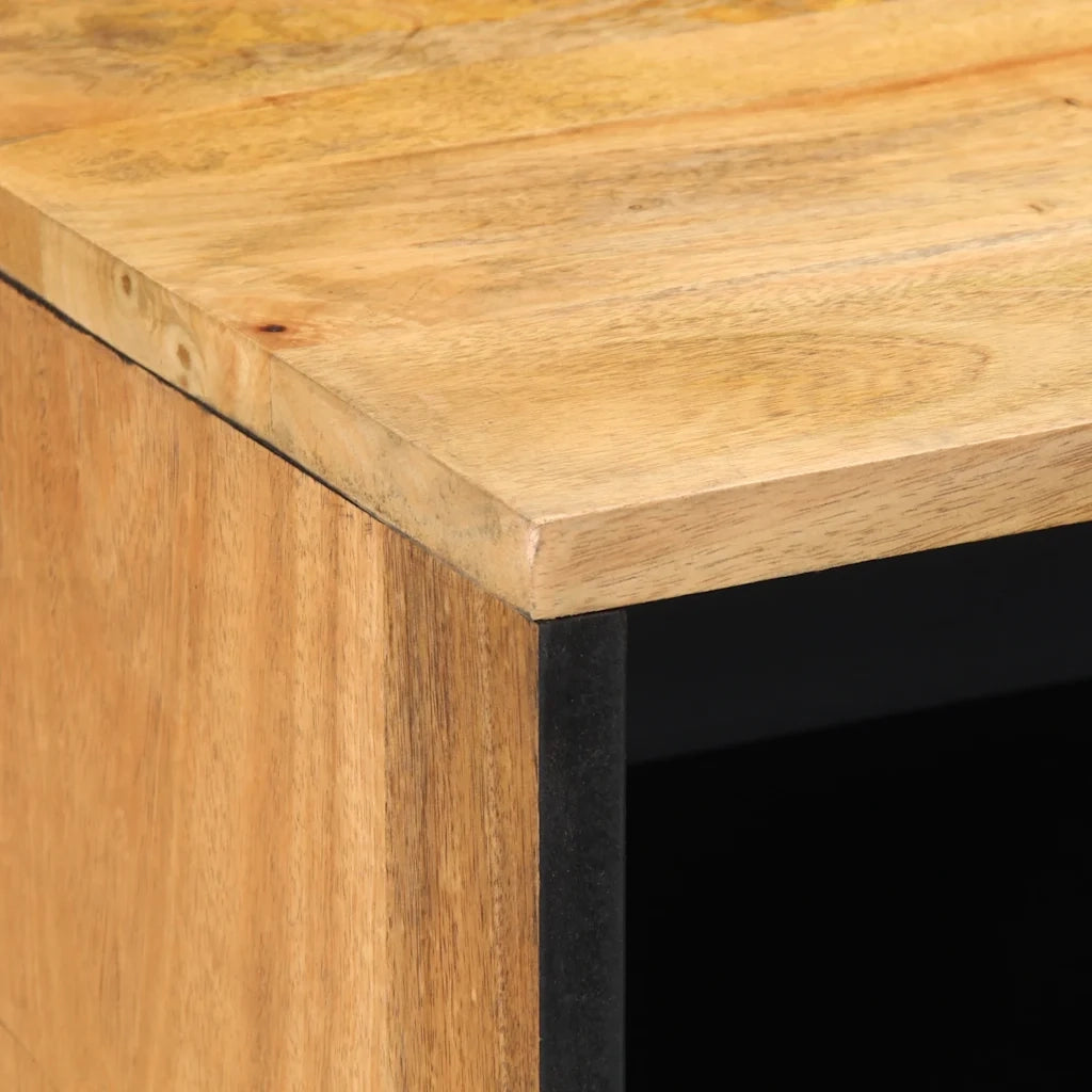Comodino Marrone 50x33x60 cm in Legno Massello di Mango 4017730