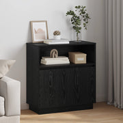 Mobile con LED Rovere Nero 71x34,5x75 cm Legno ingegnerizzato
