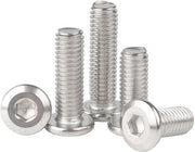 Viti interni a testa piatta 20 pezzi - M6 x 25 mm - Viti a testa piatta - Acciaio inossidabile - Viti a filo completo - Connettore robusto - Viti