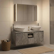 Set di Armadi da Bagno 4 pcs Grigio Cemento 3406506