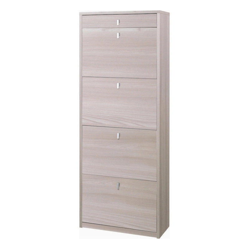 Scarpiera 4 Ante 1 Cassetto P29 Kit Olmo Chiaro cm 63x29x164h - Sarmog