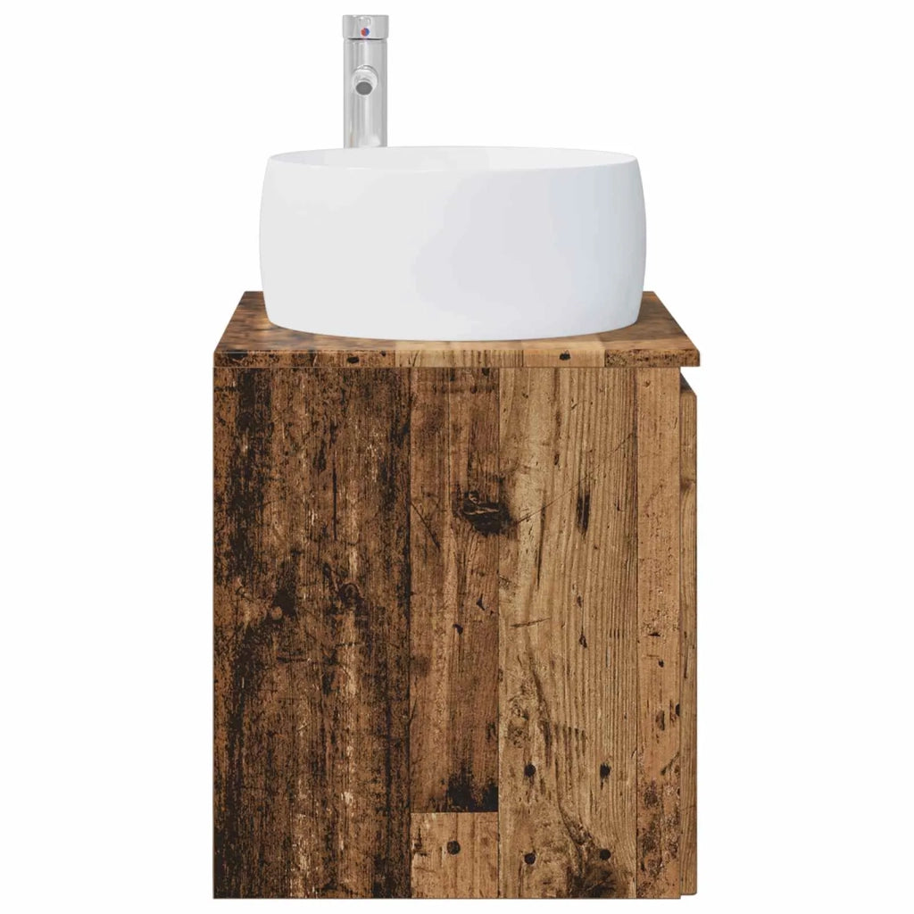 Mobile Lavabo da Parete Legno antico 49,5 x 44,5 x 66 cm