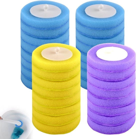 Set di Spazzole per il Water, 32 pezzi - Capociglia in Spongia Riciclabile - Spazzole per il Water Navighi - Pulizia con Profumi di Mare, Limone e Lavanda - Lotta contro i Batteri e i Profumi - Disinfettante per il Water