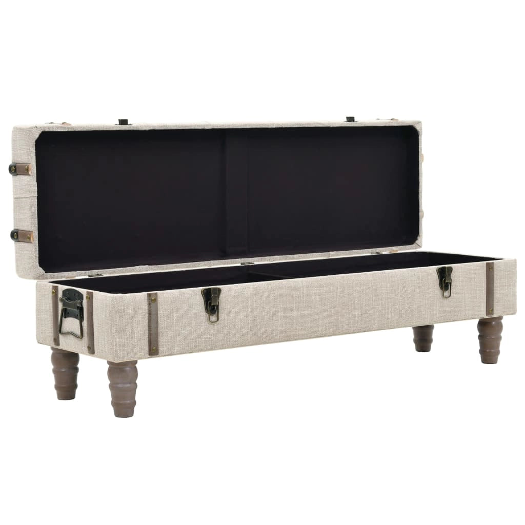 Panca contenitore 111 x 34 x 37 cm in legno massello e acciaio 02_0010889